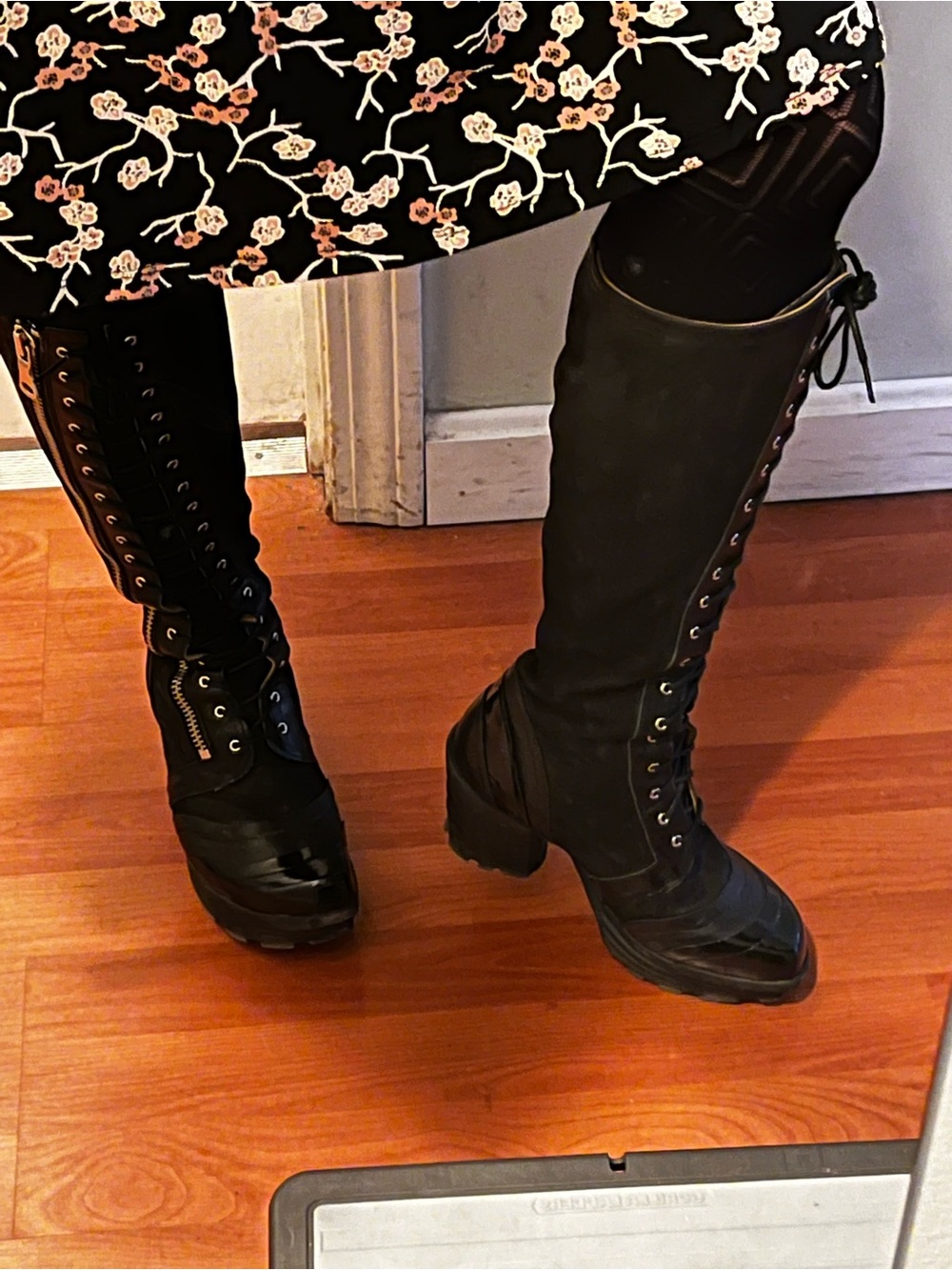 Fluevog Mellow Jazzy Platform Boots - Picture 7 of 9